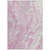 3' X 5' Pink And Silver Abstract Washable Indoor Outdoor Area Rug