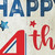 36" White Blue And Red Solid Wood Happy 4th Of July Porch Sign
