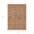 5' X 8' Terra Cotta And Brown Abstract Washable Indoor Outdoor Area Rug
