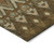 5' X 8' Brown Beige And Artichoke Green Southwestern Washable Indoor Outdoor Area Rug
