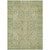 5' X 8' Sage Green And Brown Oriental Washable Indoor Outdoor Area Rug
