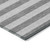 8' Runner Gray and White Striped Washable Non Skid Indoor Outdoor Runner Rug