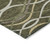 3' X 5' Olive Green Fern Green And Ivory Abstract Washable Indoor Outdoor Area Rug