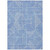 3' X 5' Blue And Ivory Abstract Washable Indoor Outdoor Area Rug Transitional Style - Blue, Ivory Color