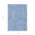 3' X 5' Blue And Ivory Abstract Washable Indoor Outdoor Area Rug Transitional Style - Blue, Ivory Color