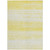 3' X 5' Yellow And Ivory Striped Washable Indoor Outdoor Area Rug