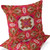 Set of Two 16" X 16" Gray and Pink Blown Seam Floral Indoor Outdoor Throw Pillow - 606114825951