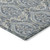 3' X 5' Blue and Cream Damask Washable Non Skid Indoor Outdoor Area Rug