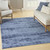 6' X 9' Denim Blue And Navy Blue Abstract Indoor Outdoor Area Rug
