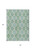 5' X 8' Sage Ivory And Teal Blue Floral Medallion Washable Indoor Outdoor Area Rug
