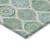 5' X 8' Sage Ivory And Teal Blue Floral Medallion Washable Indoor Outdoor Area Rug