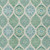 5' X 8' Sage Ivory And Teal Blue Floral Medallion Washable Indoor Outdoor Area Rug