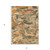 3' X 5' Copper And Orange Abstract Washable Indoor Outdoor Area Rug