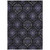 5' X 8' Purple Charcoal And Gray Medallion Washable Indoor Outdoor Area Rug