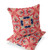 Set of Two 16" X 16" Green and Red Blown Seam Floral Indoor Outdoor Throw Pillow Polyester Classic Design