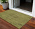 3' X 5' Olive Green And Brown Floral Washable Indoor Outdoor Area Rug
