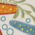 4' Blue Yellow And Orange Round Starfish Indoor Outdoor Area Rug
