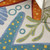4' Blue Yellow And Orange Round Starfish Indoor Outdoor Area Rug