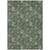 5' X 8' Olive Green And Artichoke Green Floral Washable Indoor Outdoor Area Rug