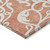 3' X 5' Coral And Ivory Damask Washable Indoor Outdoor Area Rug