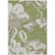 5' X 8' Olive Green Taupe And Beige Floral Washable Indoor Outdoor Area Rug