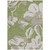 5' X 8' Olive Green Taupe And Beige Floral Washable Indoor Outdoor Area Rug