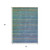3' X 5' Teal Blue And Copper Striped Washable Indoor Outdoor Area Rug