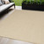5' X 7' Natural And Ivory Geometric Indoor Outdoor Area Rug