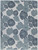 8' X 10' Navy Blue Sky Blue And Ivory Floral Indoor Outdoor Area Rug