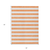 5' X 8' Salmon Striped Washable Non Skid Indoor Outdoor Area Rug
