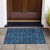 2' X 3' Navy and Gray Floral Medallion Washable Non Skid Indoor Outdoor Area Rug