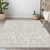 5' X 8' Beige And Ivory Tribal Washable Indoor Outdoor Area Rug