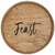 14" Natural And Black Feast Round Serving Tray With Handles