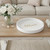14" White And Gold Believe Round Serving Tray With Handles