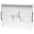 16" White And Silver Joy Christmas Serving Tray With Handles