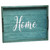 16" Aqua And White Home Serving Tray With Handles