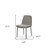 Gray and Black Upholstered Fabric And Metal Dining Side Chair
