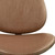 Brown and Black Faux Leather And Metal Dining Side Chair