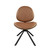 Brown and Black Faux Leather And Metal Dining Side Chair