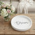 14" White And Black Dream Round Serving Tray With Handles