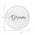 14" White And Black Dream Round Serving Tray With Handles