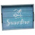 16" Blue And White Summer Time Serving Tray With Handles