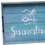 16" Blue And White Summer Time Serving Tray With Handles
