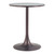24" Gray and Bronze Wood and Steel Pedestal Base Round Top Dining Table