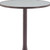 24" Gray and Bronze Wood and Steel Pedestal Base Round Top Dining Table
