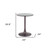 24" Gray and Bronze Wood and Steel Pedestal Base Round Top Dining Table