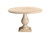 48" Natural Solid Wood Pedestal Base Round Top Dining Table