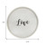 14" Gray And Black Love Round Serving Tray With Handles
