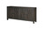 78" Black Distressed Solid Wood Carved Floral Sideboard with Four Doors