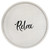 14" Gray And Black Relax Round Serving Tray With Handles